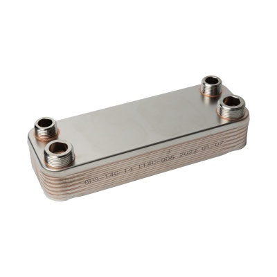 Теплообменник ГВС HR 14 пластин нар.резьба ½ и ¾  (для THERMOmax)