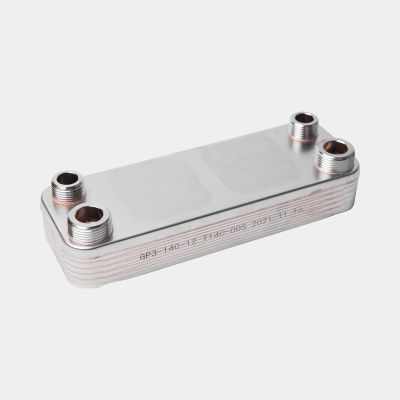 Теплообменник ГВС HR 12 пластин нар.резьба ½ и ¾) (для THERMOmax)